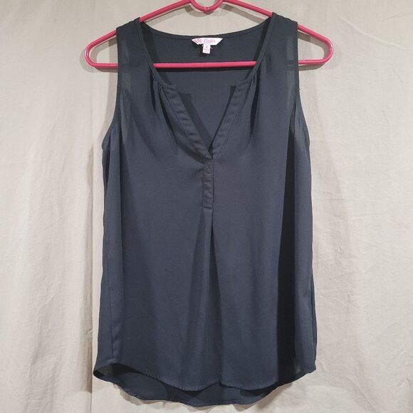 Candies size small black sheer sleeveless top - Picture 1 of 3